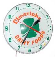 Clover Lake Dairy Foods Advertising Clock