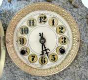 Marbleized Iron Case Mantle Clock