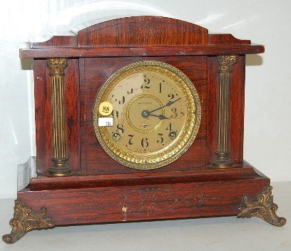 Seth Thomas Adamantine Mantle Clock w/Columns