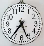 Standard Electric Hanging Milk Glass Dial Clock