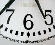 Standard Electric Hanging Milk Glass Dial Clock