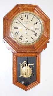 Oak New Haven Railroad Advertising Clock