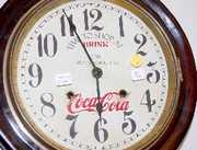 Round Gallery Clock w/Coca Cola Advertising