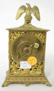 Ansonia Novelty Clock w/Eagle Finial