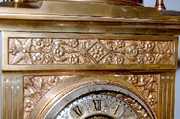 Ansonia Hammered Brass Mantle Clock