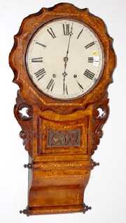 Waltham Double Scroll Inlaid Clock