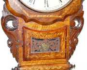 Waltham Double Scroll Inlaid Clock