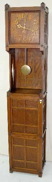 Mission Oak Tall Case Clock