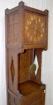 Mission Oak Tall Case Clock