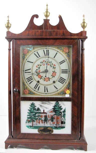 Hopkins & Alfred Pillar & Scroll Clock