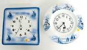 2 Delft Wall Clocks