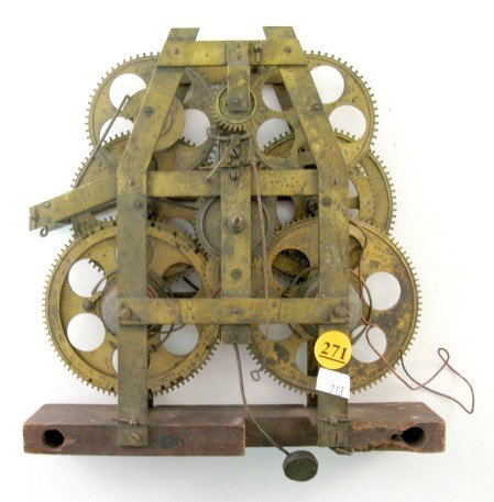 Unmarked Brass Clock Movement