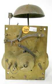 Weight Driven Brass Clock Movement w/Bell