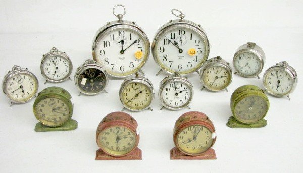 Group of 14 Alarm Clocks