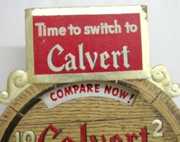 Calvert Whiskey Advertising Clock