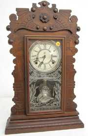 Walnut Waterbury Kitchen Clock