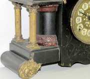 Gilbert Mantle Clock w/Brass Pillars