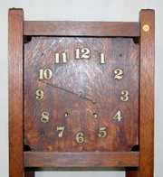 Mission Oak Floor Clock w/Shelf