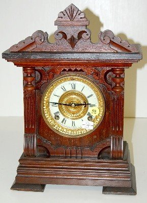 Oak 8 Day Ansonia Summit Mantle Clock