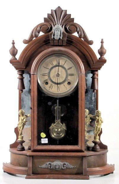 Black Walnut Ansonia Triumph Mantle Clock