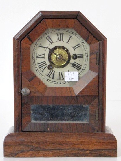 Miniature Seth Thomas Rosewood Octagan Top Clock