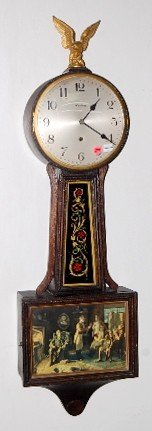 Waterbury Banjo Clock w/Eagle Top