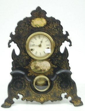 American Iron Front Clock