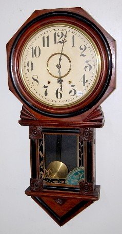 New Haven Long Drop Wall Regulator Clock