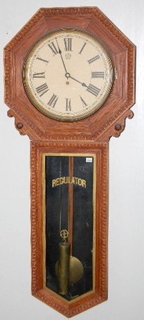 New Haven Bank Regulator Long Drop Clock