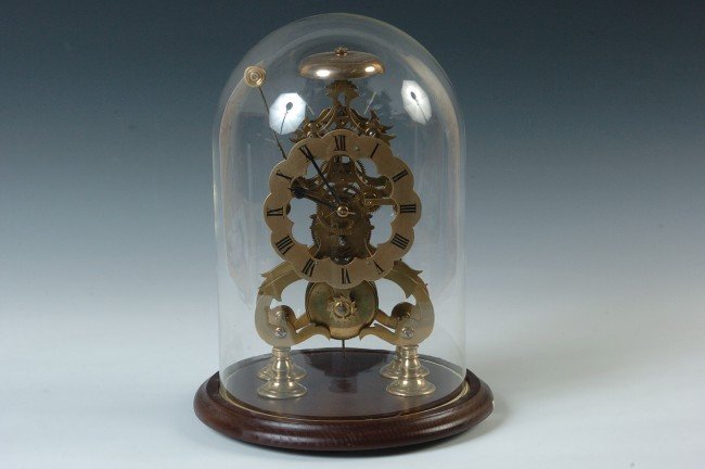 A FUSEE MOVEMENT ENGLISH SKELETON CLOCK