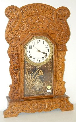 Pressed Oak Dolphin Kitchen Clock