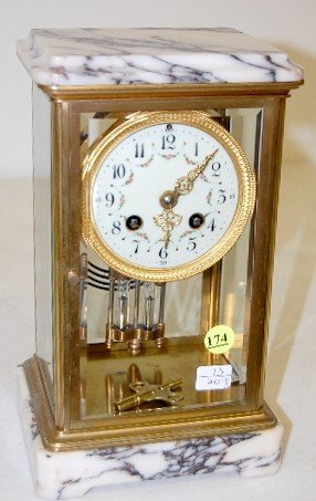 French S. Marti Marble Crystal Regulator