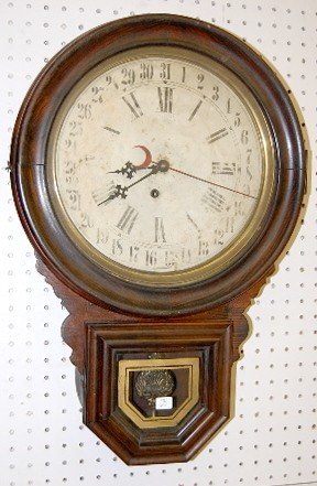 Ingraham Rosewood “Dew Drop” Calendar Clock