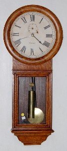 Oak New Haven “Saturn” Weight Wall Clock