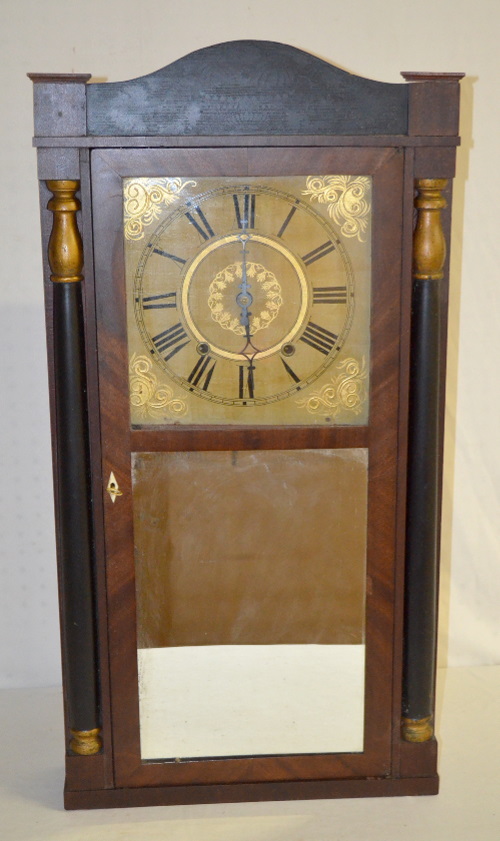 Antique Orton & Preston Wood Works Weight Driven Clock