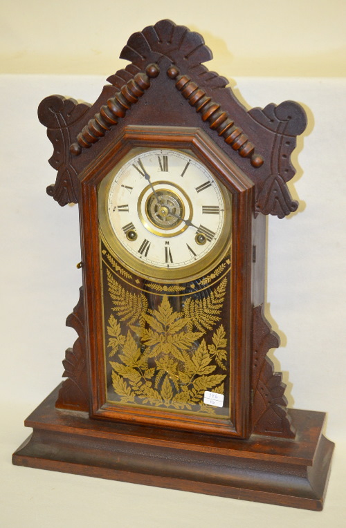 Antique Walnut Ingraham Topaz Kitchen Clock