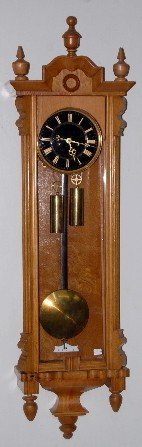 Gustav Becker 2 Wt. Oak Black Dial Vienna Clock