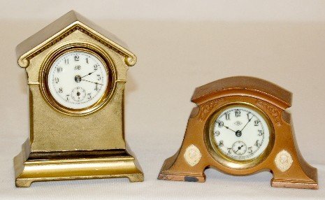 Jennings Bros. & Waterbury Metal Novelty Clocks