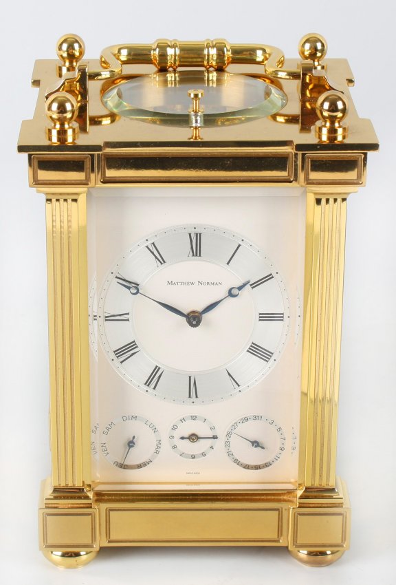A good Matthew Norman brass carriage clock