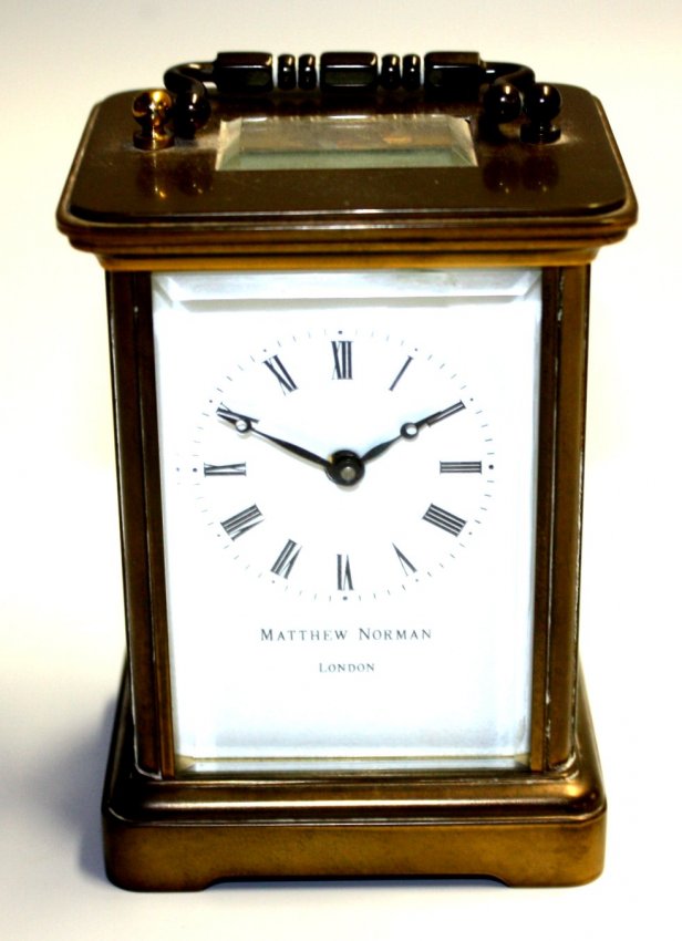 A Matthew Norman carriage clock