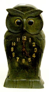 Wood Owl Clock with Moving Eyes