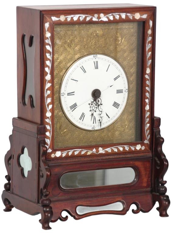 Chinese Double Fusee Mantle Clock