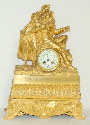 Japy Freres French Dore Romantic Clock