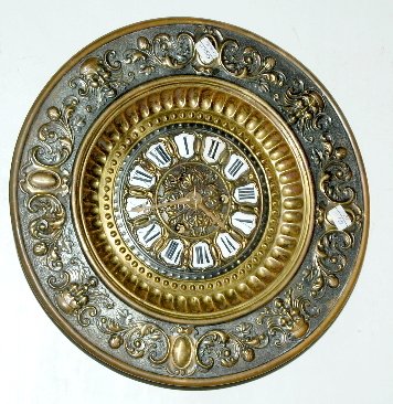 Ansonia “Brass Crucible Antique” Hanging Clock