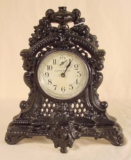 1908 Hunts Special Metal Shelf Alarm Clock