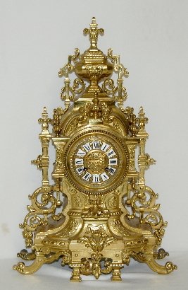 Japy Freres French Brass Mantel Clock