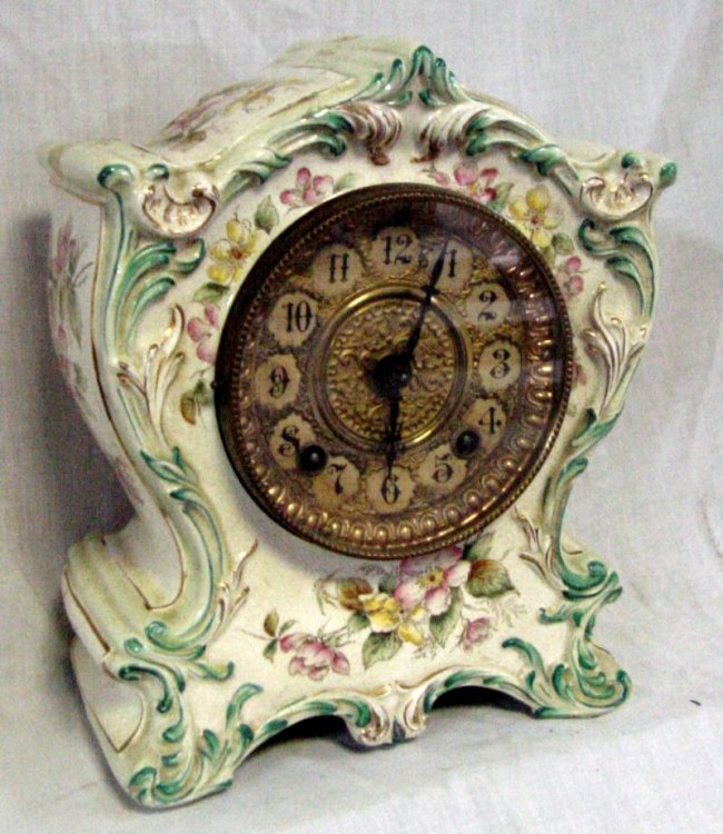 1881 Gilbert China Mantle Clock