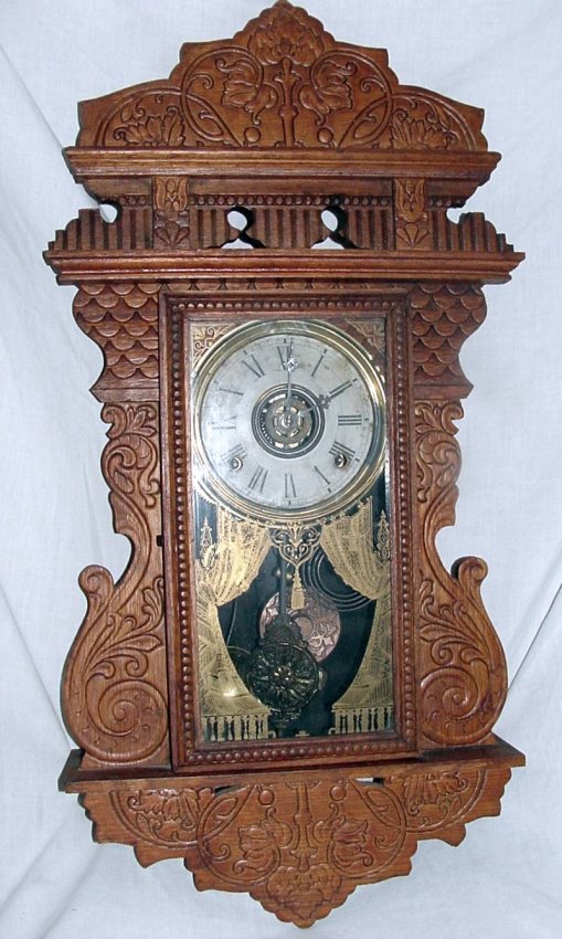 1881 Gilbert Alarm Wall Kitchen Clock