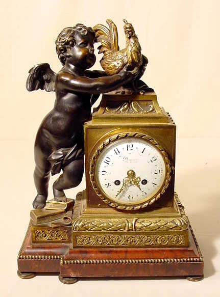 Japy Freres Deniere Bronze & Marble Clock