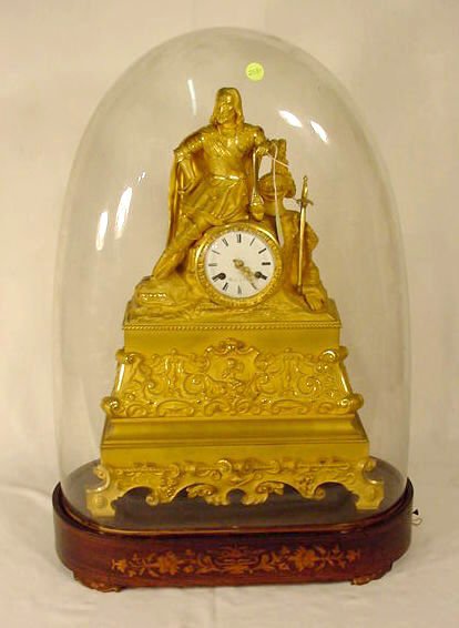 Japy Freres Doré Bronze Music Box Clock
